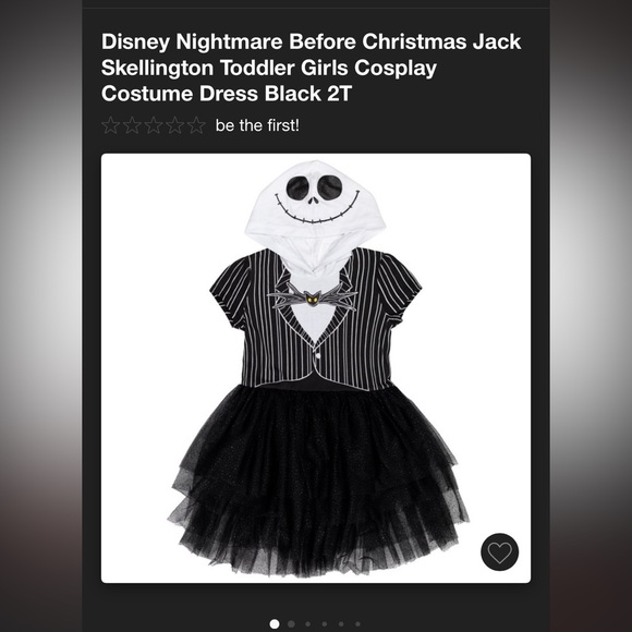NWT Jack Skellington Toddler Costume - Picture 2 of 3